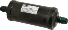 Parker - 5/8" Connection, 3" Diam, 9.24" Long, Refrigeration Liquid Line Filter Dryer - 9-15/16" Cutout Length, 361 Drops Water Capacity - All Tool & Supply