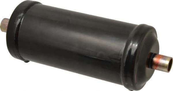 Parker - 5/8" Connection, 3" Diam, 9.24" Long, Refrigeration Liquid Line Filter Dryer - 7-3/4" Cutout Length, 361 Drops Water Capacity - All Tool & Supply