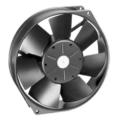 EBM Papst - 12 Volts, DC, 212 CFM, Round Tube Axial Fan - 1 Amp Rating, 5.91" High x 5.91" Wide x 1-1/2" Deep - All Tool & Supply