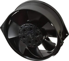 EBM Papst - 230 Volts, AC, 233 CFM, Round Tube Axial Fan - 0.2 Amp Rating, 5.91" High x 5.91" Wide x 2.17" Deep - All Tool & Supply