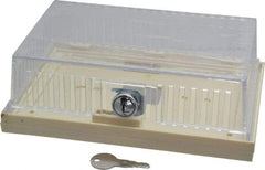 Value Collection - Plastic, Dual Base Thermostat Guard - 7-5/8" Inside Width x 2-1/8" Inside Depth x 4-1/4" Inside Height - All Tool & Supply