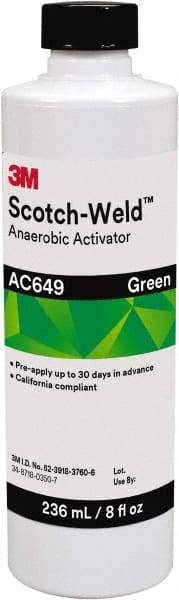 3M - 8 Fl Oz, Green Adhesive Activator - For Use with Threadlockers, Pipe Sealants, Retaining Compounds, Gasket Makers - All Tool & Supply