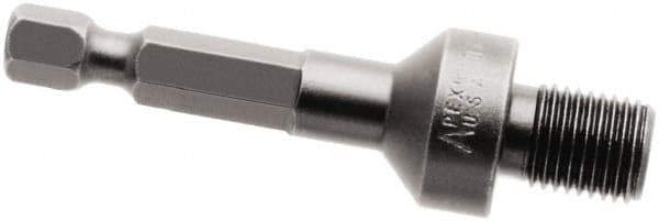 Apex - 3/8-24 Hex to Threaded Adapter - 1/4" Hex Drive, 2-1/4" OAL - All Tool & Supply