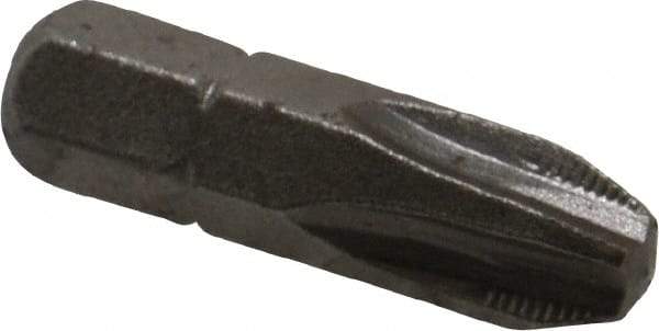 Apex - #3, Hex Drive Phillips ACR Screwdriver Bit - 1/4" Drive, 1" OAL - All Tool & Supply