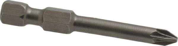 Apex - PZ.1 Posidriv Screwdriver Bit - 1/4" Hex Drive, 1-15/16" OAL - All Tool & Supply