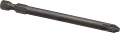 Apex - PZ.2 Posidriv Screwdriver Bit - 1/4" Hex Drive, 3-1/2" OAL - All Tool & Supply