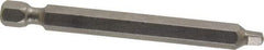 Apex - #2" Square Size Square Recess Bit - 1/4" Hex Drive, 2-3/4" OAL - All Tool & Supply