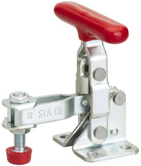 De-Sta-Co - 100 Lb Holding Capacity, Vertical Handle, Manual Hold Down Toggle Clamp - 55° Handle Movement, 100° Bar Opening, U-Bar, Flanged Base, Electro-Plated Zinc, Carbon Steel - All Tool & Supply