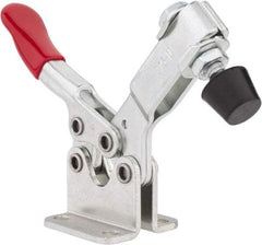 De-Sta-Co - 200 Lb Holding Capacity, Horizontal Handle, Manual Hold Down Toggle Clamp - 78° Handle Movement, 87° Bar Opening, U-Bar, Flanged Base, Electro-Plated Zinc, Carbon Steel - All Tool & Supply