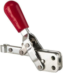 De-Sta-Co - 200 Lb Holding Capacity, Vertical Handle, Manual Hold Down Toggle Clamp - 65° Handle Movement, 105° Bar Opening, Solid Bar, Straight Base, Electro-Plated Zinc, Carbon Steel - All Tool & Supply