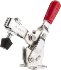 De-Sta-Co - 375 Lb Holding Capacity, Vertical Handle, Manual Hold Down Toggle Clamp - 62° Handle Movement, 115° Bar Opening, U-Bar, Flanged Base, Carbon Steel - All Tool & Supply