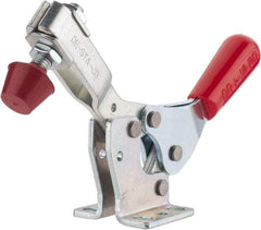 De-Sta-Co - 500 Lb Holding Capacity, Horizontal Handle, Manual Hold Down Toggle Clamp - 56° Handle Movement, 91° Bar Opening, U-Bar, Flanged Base, Electro-Plated Zinc, Carbon Steel - All Tool & Supply