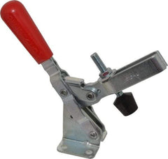 De-Sta-Co - 600 Lb Holding Capacity, Vertical Handle, Manual Hold Down Toggle Clamp - 58° Handle Movement, 103° Bar Opening, U-Bar, Flanged Base, Electro-Plated Zinc, Carbon Steel - All Tool & Supply