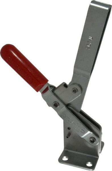 De-Sta-Co - 1,200 Lb Holding Capacity, Vertical Handle, Manual Hold Down Toggle Clamp - 72° Handle Movement, 140° Bar Opening, U-Bar, Flanged Base, Carbon Steel - All Tool & Supply