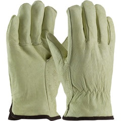 ‎77-418/XL Insulated Drivers Gloves - Top Grain Pigskin Drivers - Premium - White Thermal - Straight Thumb - Exact Industrial Supply