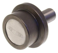 Osborn International - 2-1/4" Roller Diam x 1-11/16" Width, 7/8" Stud Diam x 2" Length, Flanged Concentric Stud Load Runner - Steel, 1-1/8" Thread Length, 7/8-14 Thread, 3-11/16" OAL, 1,620 Lb Dynamic Cap - All Tool & Supply