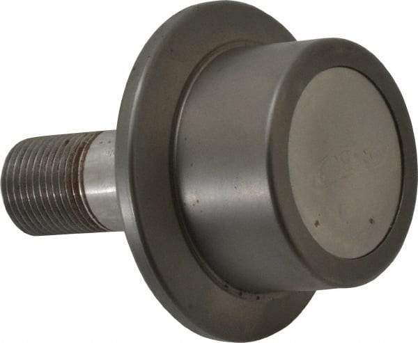 Osborn International - 1-3/4" Roller Diam x 1-3/16" Width, 3/4" Stud Diam x 1-3/4" Length, Flanged Concentric Stud Load Runner - Steel, 7/8" Thread Length, 3/4-16 Thread, 2-15/16" OAL, 1,100 Lb Dynamic Cap - All Tool & Supply