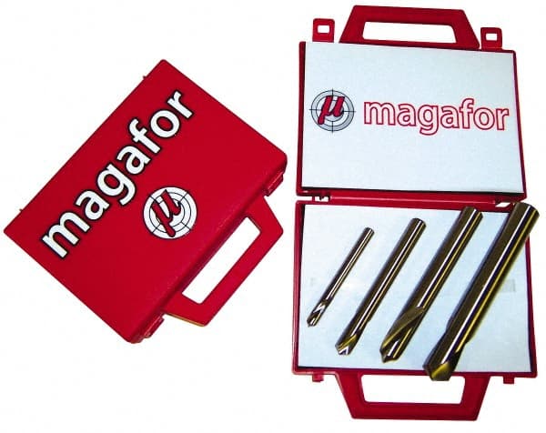 Magafor - 4 Piece 120° 1/4 to 5/8" Spotting Drill Set - All Tool & Supply