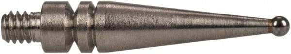 Mitutoyo - 1mm Ball Diam, Steel, Ball Test Indicator Contact Point - 0.59" Contact Point Length, Use with Mitutoyo 513 Series Dial Test Indicators - All Tool & Supply