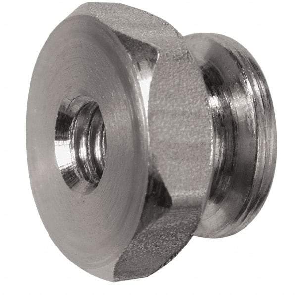 Electro Hardware - #10-24 UNC Thread, Uncoated, Grade 303 Stainless Steel Hex Thumb Nut - 11/32" Overall Height, 1/2" Head Diam - All Tool & Supply