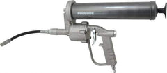 PRO-LUBE - 6,000 Max psi, Flexible Air-Operated Grease Gun - 14 oz (Cartridge) Capacity, 1/8 Thread Outlet, 40 Strokes per oz, Bulk, Cartridge, Filler Pump & Suction Fill, Includes 4 Jaw Coupler with Ball Check - All Tool & Supply