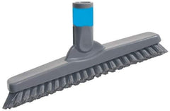 Unger - 1" Bristle Length, Polypropylene Scrub Brush - 9-1/2" OAL, Straight Handle, Gray, Plastic Block - All Tool & Supply