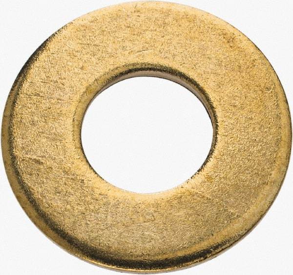 Value Collection - 5/16" Screw, Brass Standard Flat Washer - 0.34" ID x 3/4" OD, 0.062" Thick, Plain Finish - All Tool & Supply