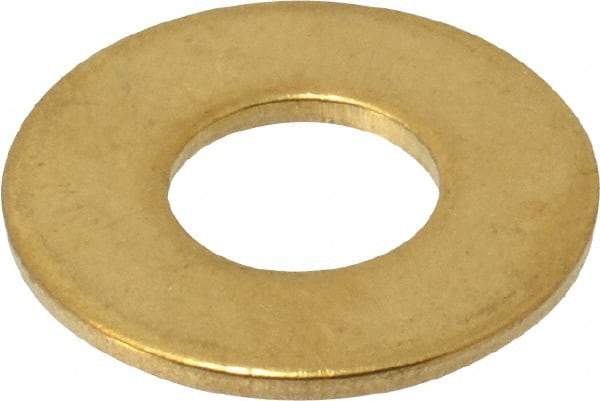 Value Collection - 3/8" Screw, Brass Standard Flat Washer - 0.392" ID x 7/8" OD, 0.062" Thick, Plain Finish - All Tool & Supply