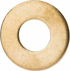 Value Collection - 7/16" Screw, Brass Standard Flat Washer - 0.531" ID x 1-1/4" OD, 0.081" Thick, Plain Finish - All Tool & Supply