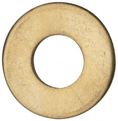 Value Collection - 1/2" Screw, Brass Standard Flat Washer - 0.562" ID x 1-1/4" OD, 0.091" Thick, Plain Finish - All Tool & Supply