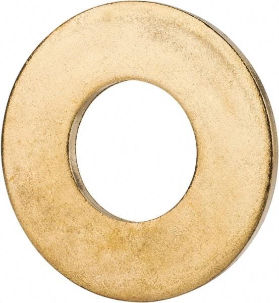 Value Collection - 5/8" Screw, Brass Standard Flat Washer - 0.687" ID x 1-1/2" OD, 0.102" Thick, Plain Finish - All Tool & Supply