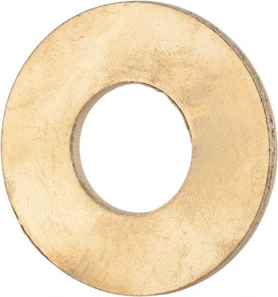 Value Collection - 3/4" Screw, Brass Standard Flat Washer - 0.812" ID x 1-7/8" OD, 0.114" Thick, Plain Finish - All Tool & Supply