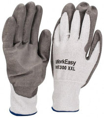 Honeywell - Size 2XL (11), ANSI Cut Lvl 3, Abrasion Lvl 5, Polyurethane Coated Cut Resistant Gloves - 9.5" Long, Palm & Fingers Coated, HPPE Lining, Knit Wrist, Light Gray/Gray, Paired - All Tool & Supply