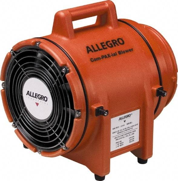 Allegro - 8" Inlet, Electric AC Axial Blower - 0.33 hp, 831 CFM, 115 Max Voltage Rating - All Tool & Supply