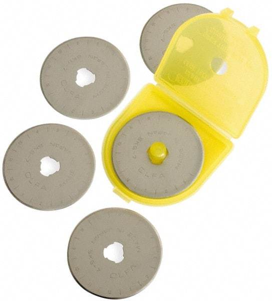 Olfa - 5 Piece Tool Steel Rotary Blade - 45mm OAL - All Tool & Supply