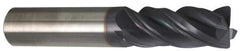 Accupro - 1/4", 4 Flute, Single End, Solid Carbide, 0.02" Corner Radius End Mill - 4" OAL, 37° Helix, Right Hand Flute, 3/4" LOC, Right Hand Cut - All Tool & Supply