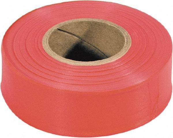 Irwin - 150' Long x 1-3/16" Wide Roll, Vinyl, Red Flagging Tape - All Tool & Supply