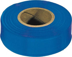 Irwin - 300' Long x 1-3/16" Wide Roll, Vinyl, Blue Flagging Tape - All Tool & Supply