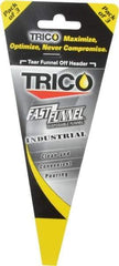 Trico - 9 oz Capacity Heavy-Grade Paper Funnel - 3/4" Tip OD, Yellow, Black, Red & White - All Tool & Supply