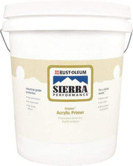 Rust-Oleum - 5 Gal White Water-Based Acrylic Enamel Primer - 180 to 545 Sq Ft Coverage, 0 gL Content, Quick Drying, Interior/Exterior - All Tool & Supply