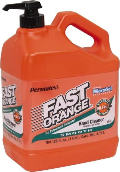 Permatex - 1 Gal Pump Bottle Liquid Hand Cleaner - Orange (Color), Citrus Scent - All Tool & Supply