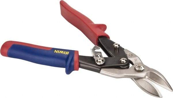 Irwin - 1-5/16" Length of Cut, Left Pattern Aviation Snip - 10" OAL, ProTouch Handle, 18 AWG Steel Capacity - All Tool & Supply