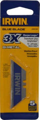 Irwin - 5 Piece Bi-Metal Utility Knife Blade - 2-3/8" OAL - All Tool & Supply