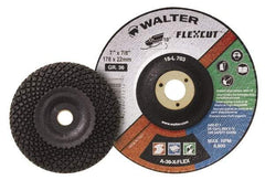 WALTER Surface Technologies - 7" Diam x 7/8" Hole, 24 Grit Surface Grinding Wheel - Aluminum Oxide, Very Coarse Grade, 8,600 Max RPM - All Tool & Supply