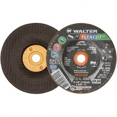 WALTER Surface Technologies - 4-1/2" Diam x 5/8" Hole, 60 Grit Surface Grinding Wheel - Aluminum Oxide, Medium Grade, 13,300 Max RPM - All Tool & Supply