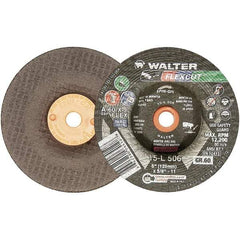 WALTER Surface Technologies - 5" Diam x 5/8" Hole, 60 Grit Surface Grinding Wheel - Aluminum Oxide, Medium Grade, 12,200 Max RPM - All Tool & Supply