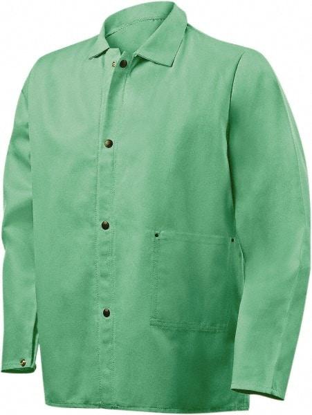 Steiner - Size 2XL Flame Resistant/Retardant Jacket - Green, Cotton, Snaps Closure, 52 to 54" Chest - All Tool & Supply