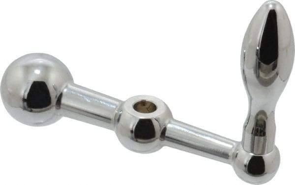 Gibraltar - 11/16" Hub Diam x 11/16" Hub Height Solid Crank Handle - 3/8" Reamed Bore, 1-1/4" Knob Diam, 3-1/4" High, 4" Center to Center, Steel - All Tool & Supply