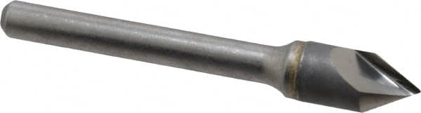 Hertel - 3/8" Head Diam, 1/4" Shank Diam, 1 Flute 60° Solid Carbide Countersink - All Tool & Supply