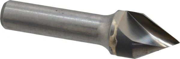 Hertel - 3/4" Head Diam, 1/2" Shank Diam, 1 Flute 60° Solid Carbide Countersink - All Tool & Supply